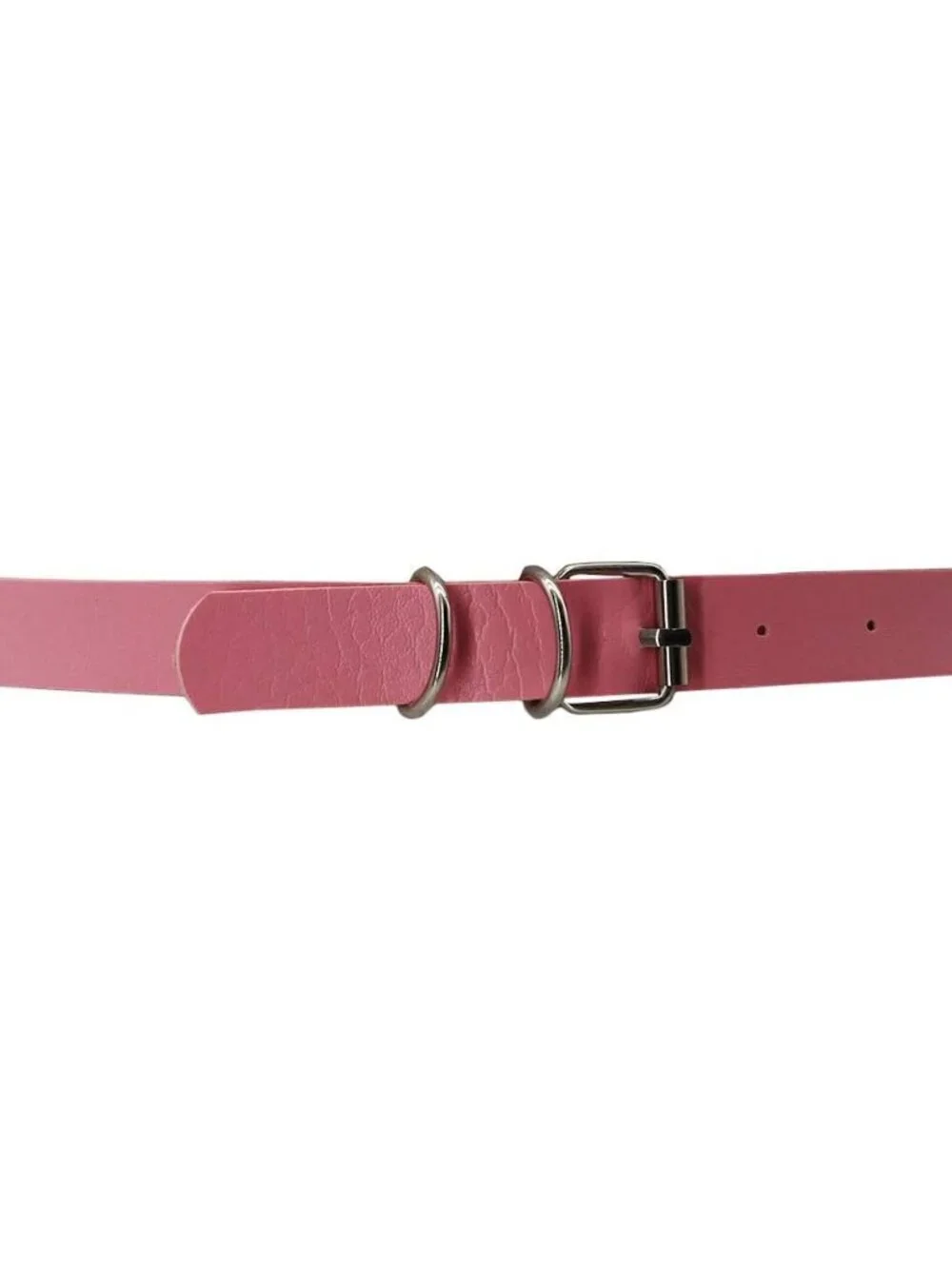 Women's Pink Holographic Body Chain Leather Gothic Punk Adjustable Waist Belt - Picture 3 of 3